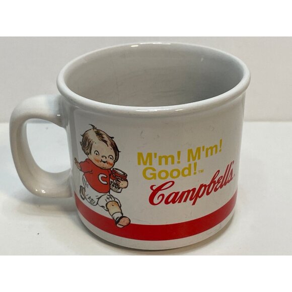 Campell's Soup bowl coffee mug cup 3" handle 1998 2004 white set of 2 - Picture 5 of 16